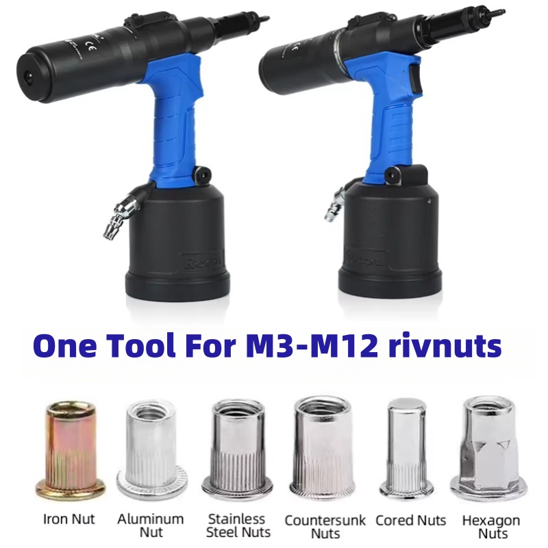 Пневматическая заклепочная машина для резьбовых вставок M3-M12