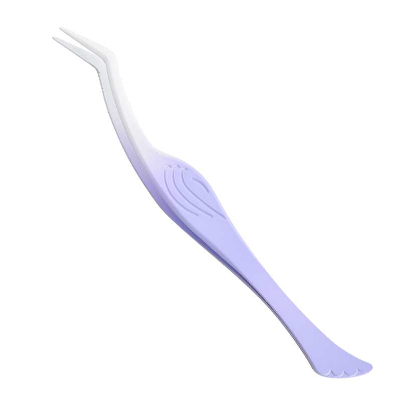 Anti-Stick Metal Gold Easy Grip Beginners Eyel Lash Application Extention Tweezers