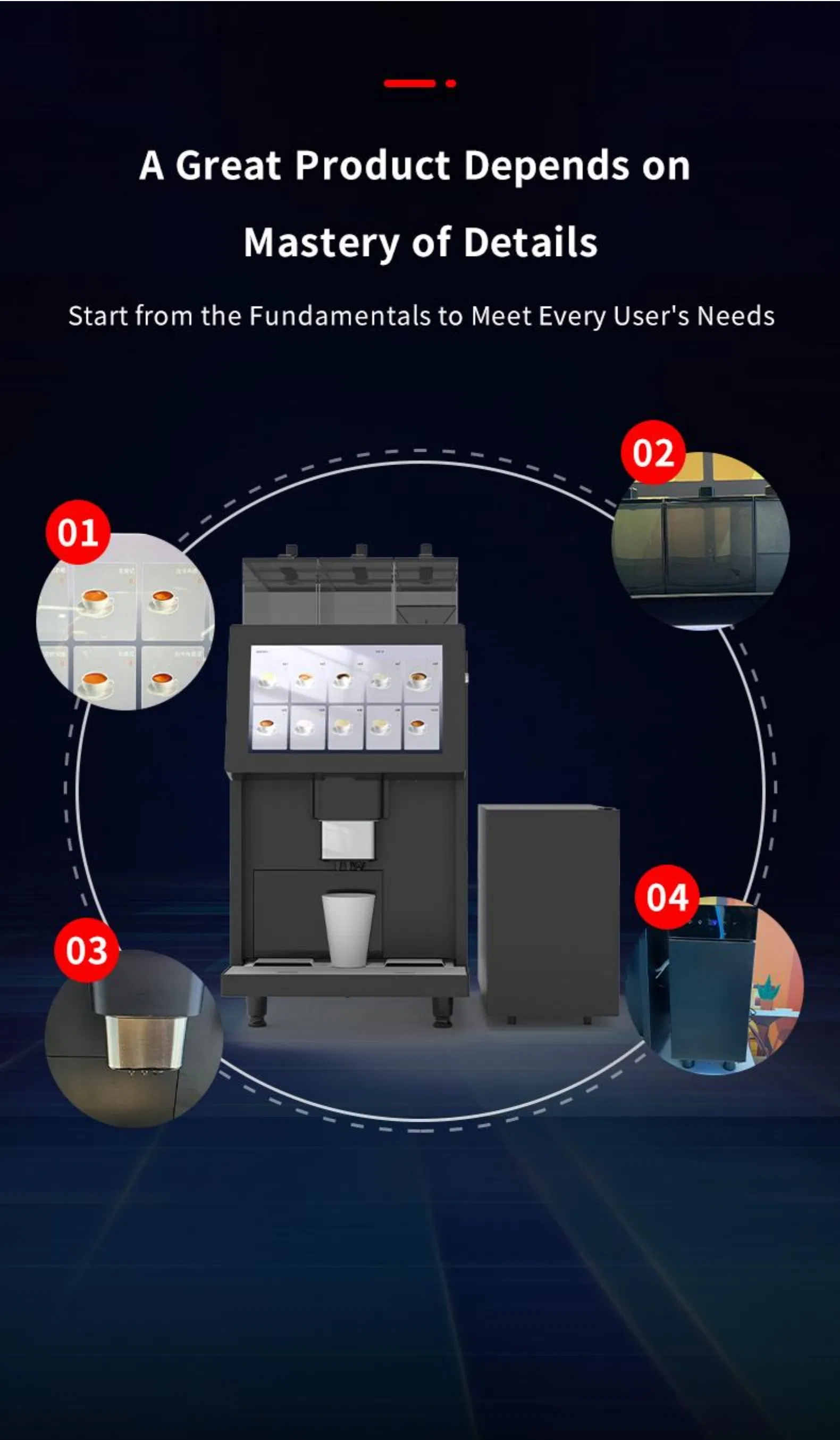 Touch Screen Commercial Espresso Cappuccino Latte Machine Le330A Hot Water