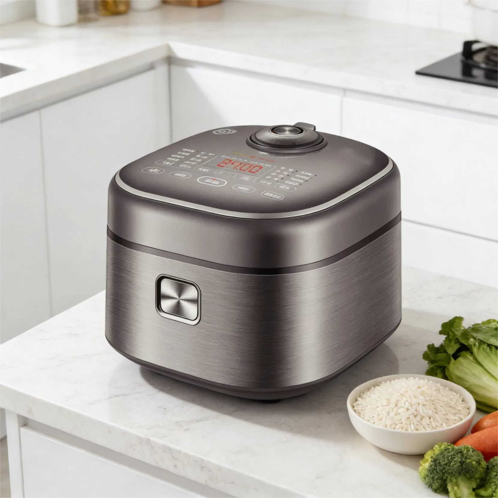 1300W Bottom Ih Heating Wide Mouth Spherical Inner Pot Intelligent Cooking Curve Detachable SUS304 Inner Lid IMD Touch Control Panel Rice Cooker