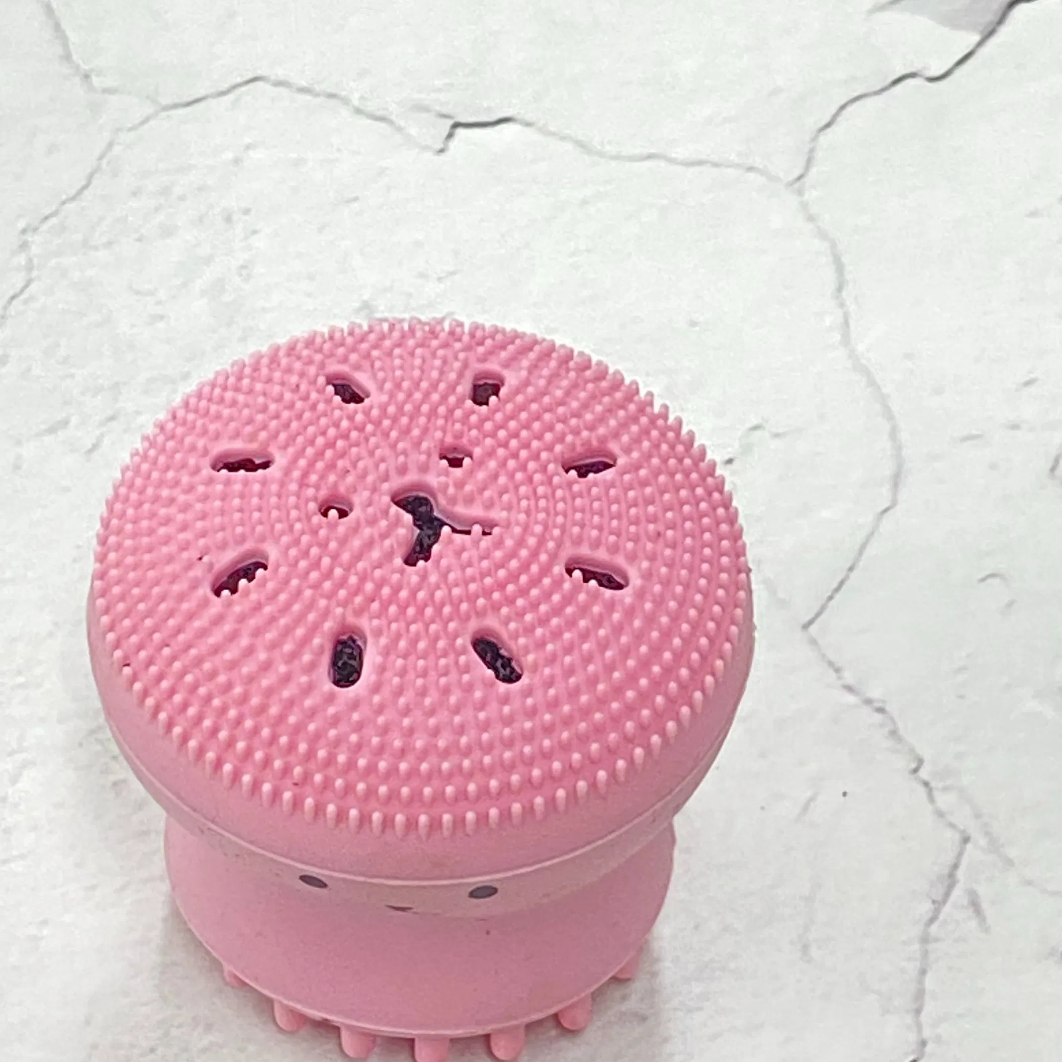 Soft Hair and Silicone Wash Facial Instrument Color Double-Sided Facial Cleansing Brush