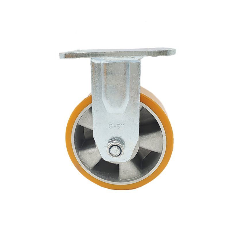 Manufacture Iron/Aluminum Core 180 200 250mm Polyurethane PU Solid Rubber Wheels 7 8 Inch Heavy Duty Wheel