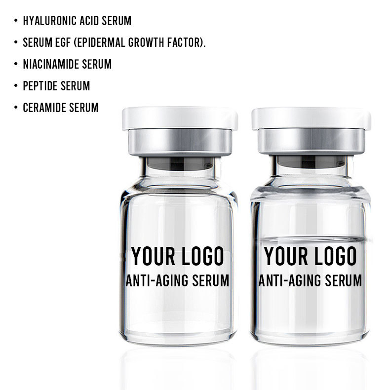 Skin Care Anti Aging Anti Wrinkle Hyaluronic Acid/ EGF/ Niacinamide/ Peptide/ Ceramide Serum Facial Treatment Essence Serum