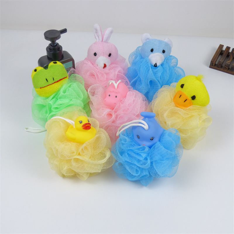 Bath Shower Loofah Sponge 60g 70g 80g Bath Mesh Pouf Shower Ball Body Scrubber Exfoliating Bath Sponge