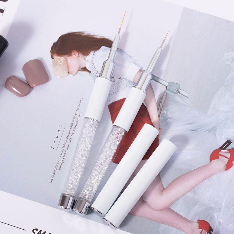 Double Ended 3D Long Short Liner Ombre Pen Nail Art Liner Brush Set