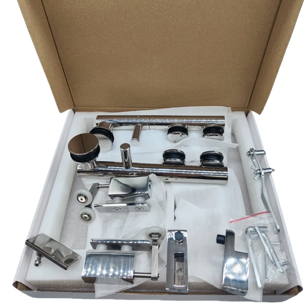 Bathroom Stainless Steel Swing Glass Sliding Folding Door Roller Fittings Accessories
