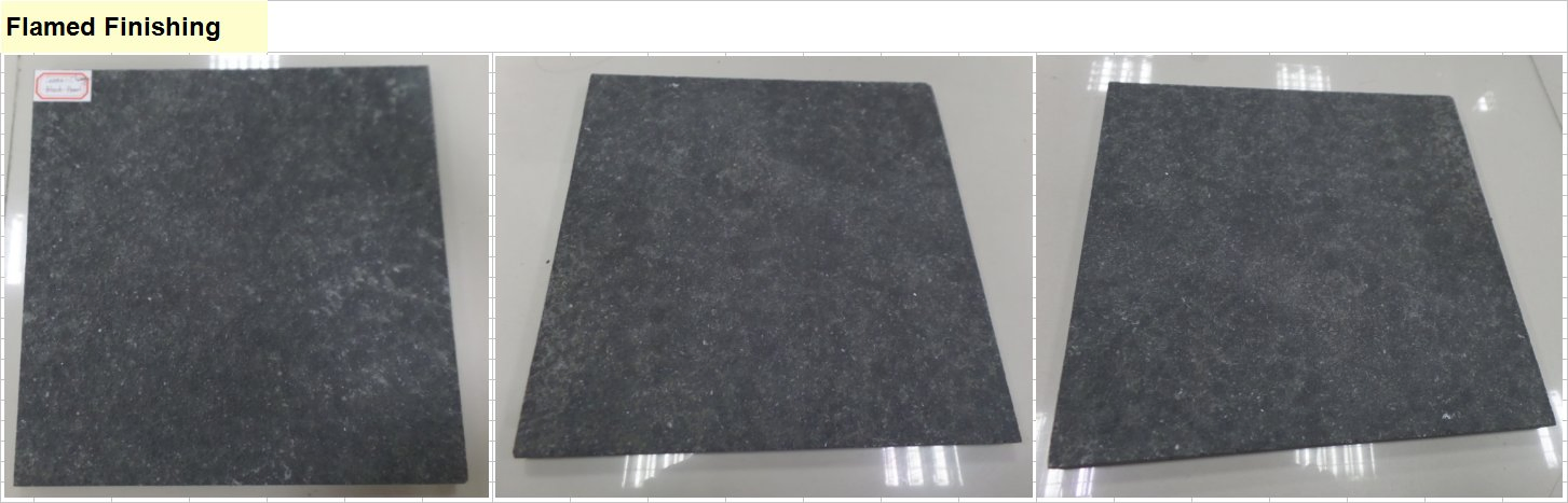 Flamed Black Pearl Basalt Tile
