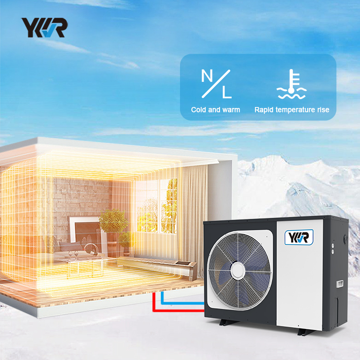 Ykr Self Developed Controllercold Climate Full Inverter Air to Water Heat Pump Air Source Water Heater Pump