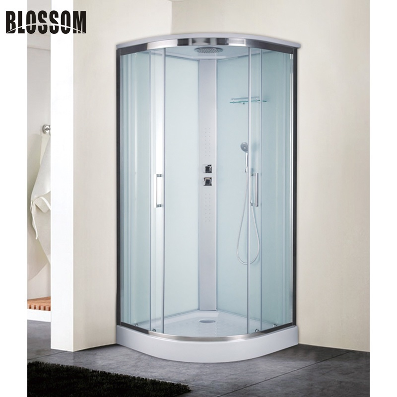 Manufacturers Double Sliding Door Modern Shower Cubicle with Printed Glass