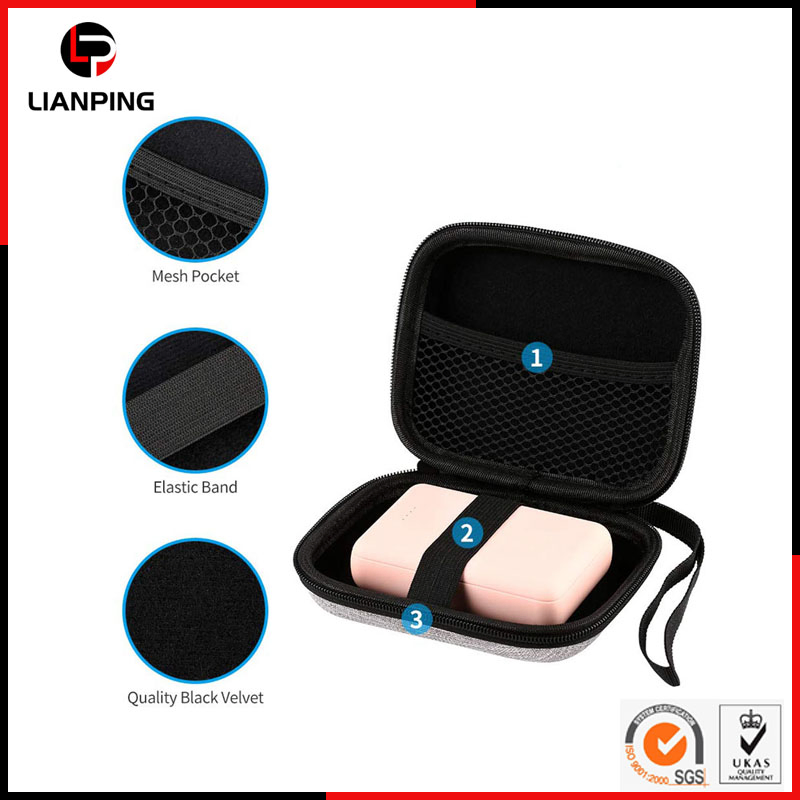 Ударопрочный чехол для наушников EVA с карманом