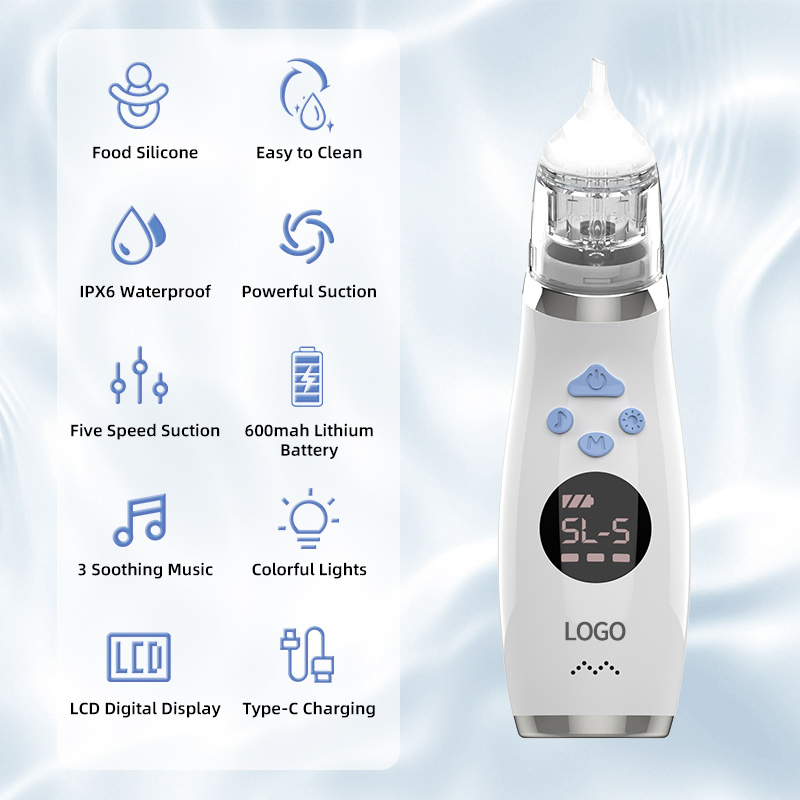 Baby Electric Suction Nose Sucker Mucus Removal Powerful Suction Cleaner Nasal Aspirator