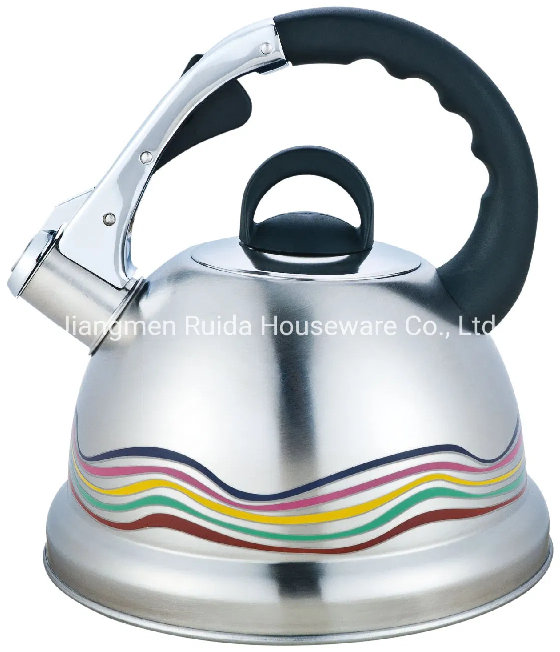 Kitchen Appliance 3.0L Stainless Steel Whistling Teapot in Color Painting Body