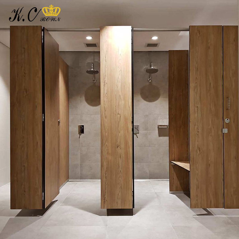 Commercial Compact HPL Toilet Interior Wc Bathroom Partition Cubicles