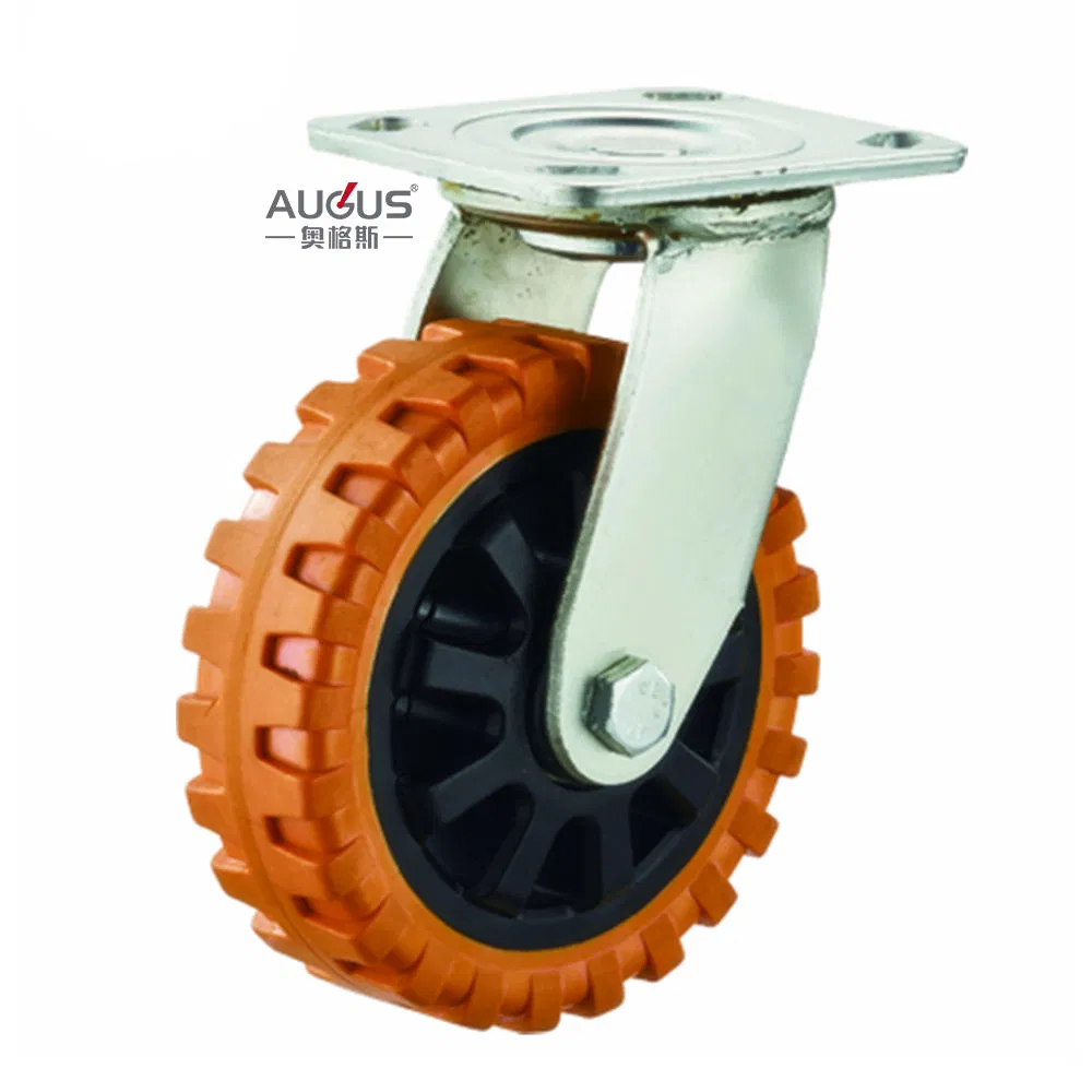4 5 6 8 Inch Orange PU Heavy Duty Caster Wheel Industrial Caster