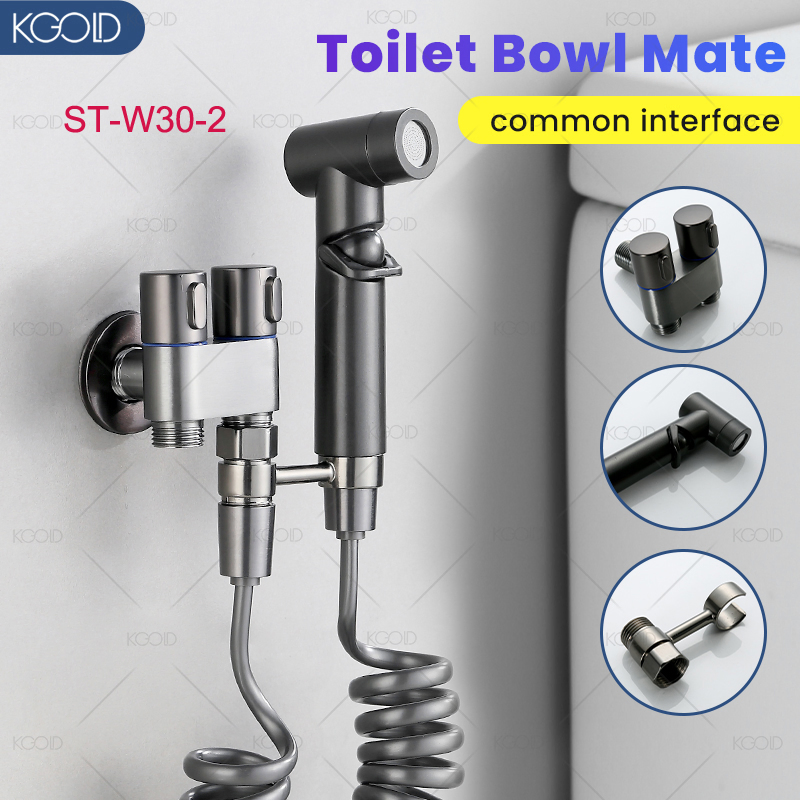 Gun Color Handheld Fitting Shattaf Shower Toilet Companion Spray for Washroom