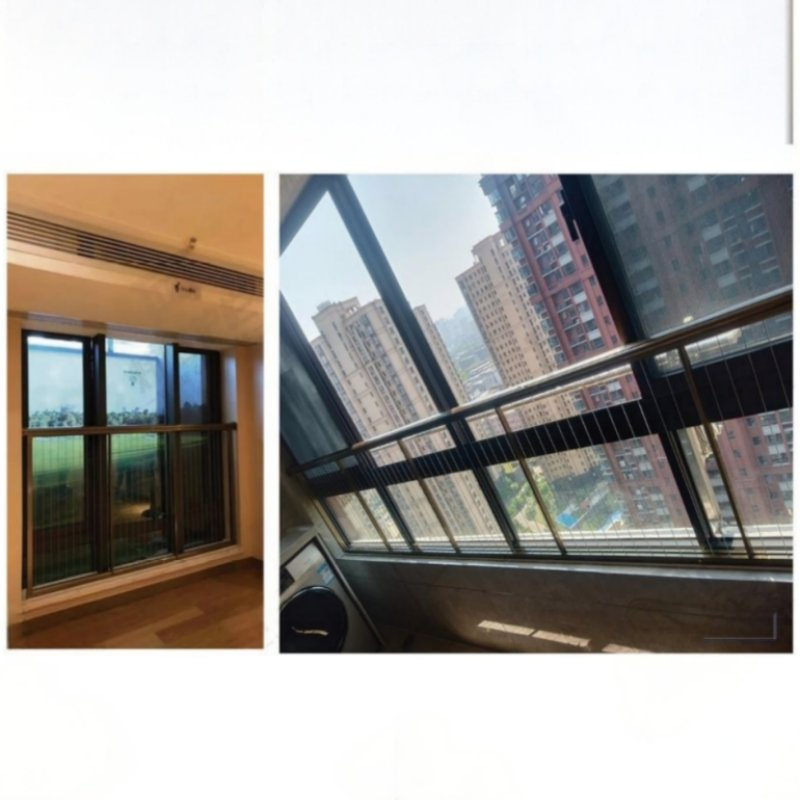 Outdoor Aluminum Railing Post and Handrail System with Mounting Hardware