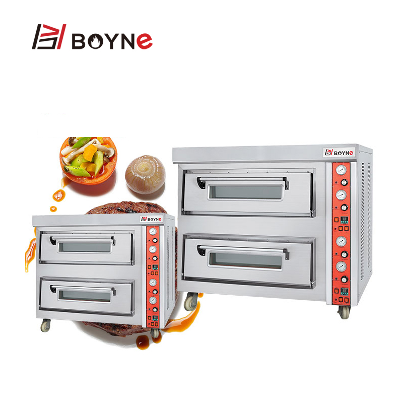 Stainless Steel Commercial Gas Two Deck Pizza Baking Oven