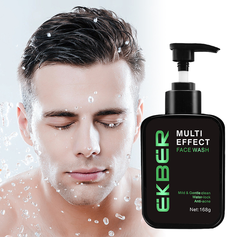 Private Label Man Clean Skin Facial Foam Cleanser Skin Care Multi Effect Face Wash