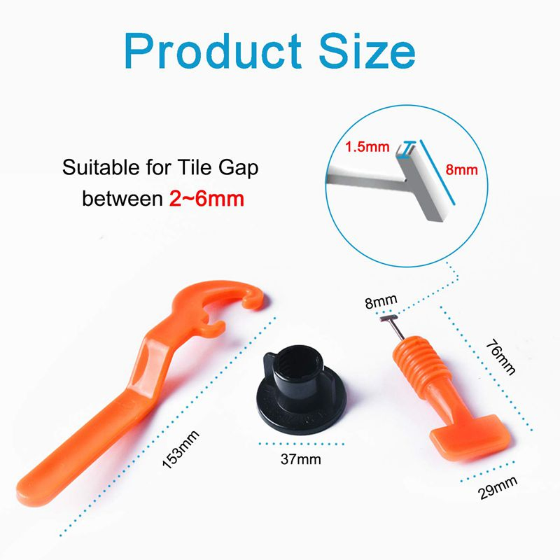 50PCS/Set Level Wedges Tile Spacers for Flooring Wall Tile Spacer Carrelage Tile Leveling System Leveler Locator Spacers Plier