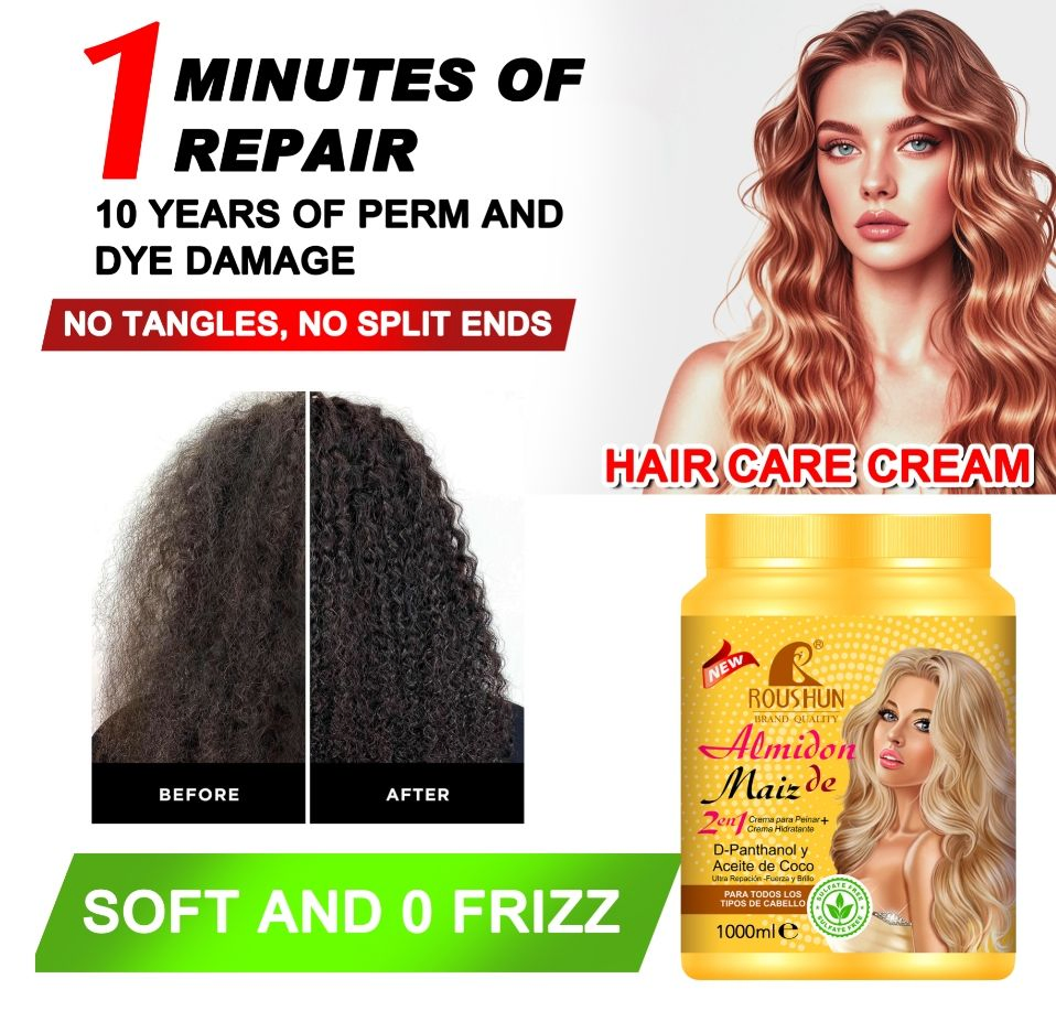 Roushun Hair Cream: Zero Frizz, No Split Ends, Instant Softness