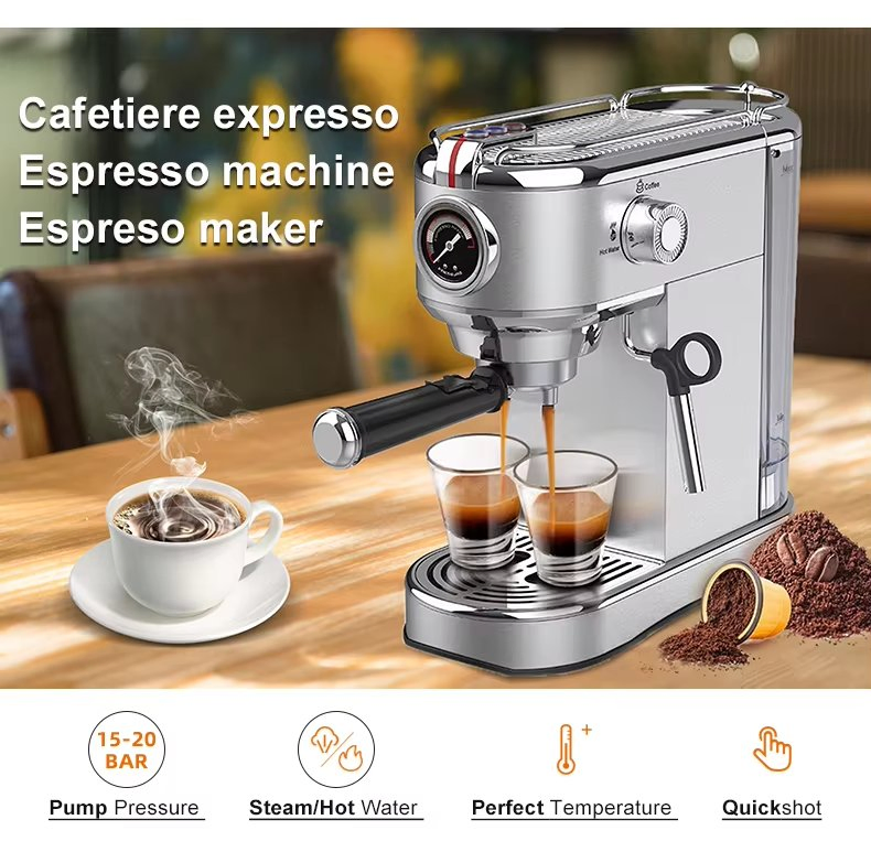 Premium Commercial Coffee Machine Best Electric Multifunctional Coffee Brewer Machine Maker Catering equipment Espresso Coffee Maker