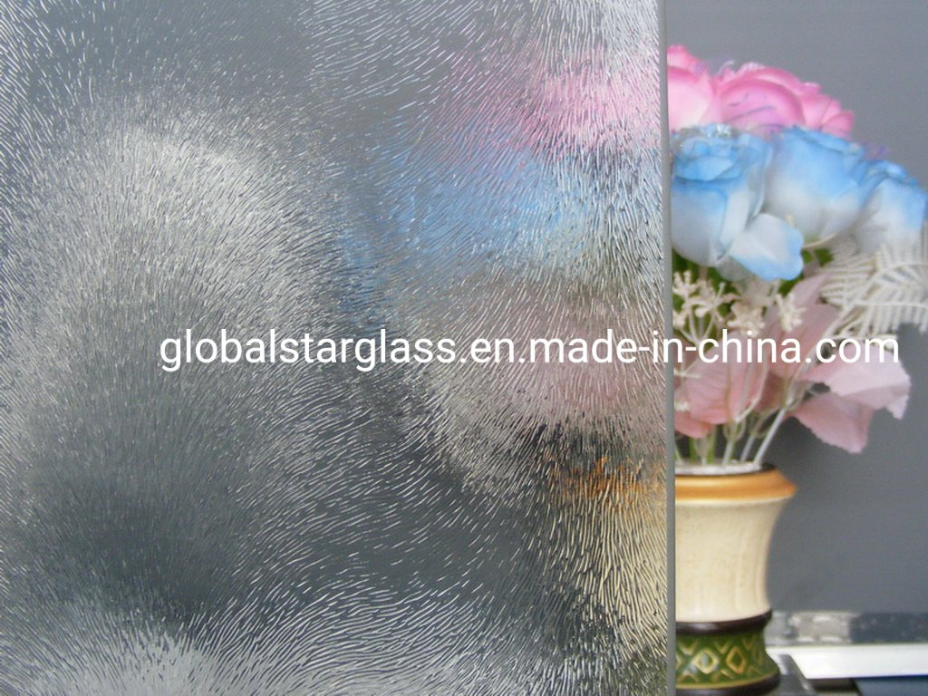 3-6mm Clear/ Ultra Clear Figured Glass with Pattern Bronze/Gray/Grey/Green Blue Bamboo/Oceanic/Wooven/Mayflower/Nashiji/Mistlite/Diamond Patterned Glass