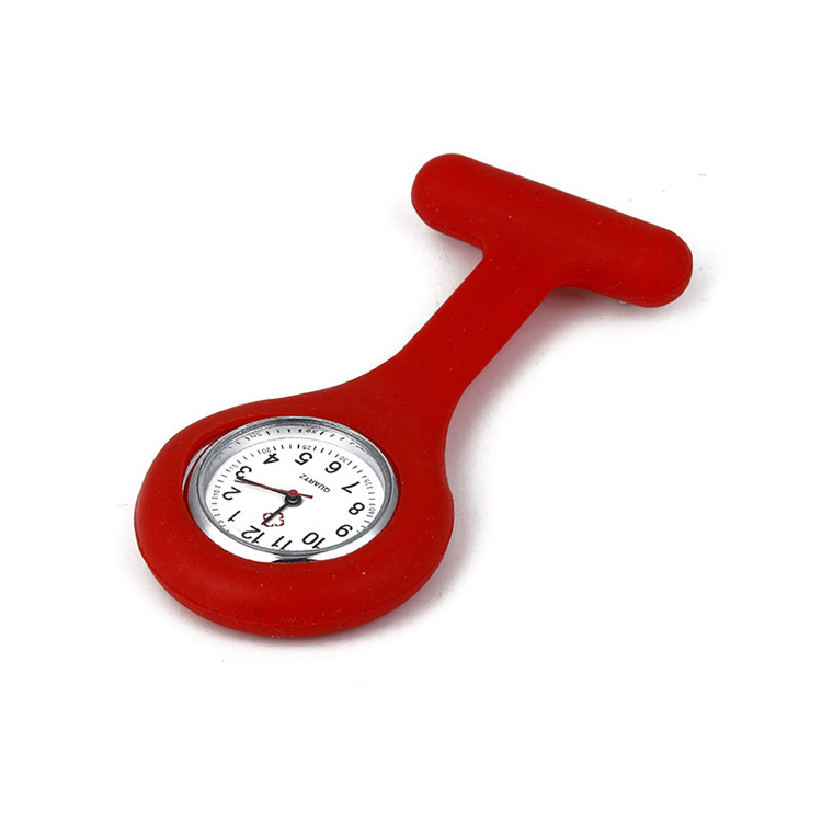 Custom Silicone Nurse Fob Watch with Pin - Clip-on Medical Lapel Pocket Watch for Nurses
