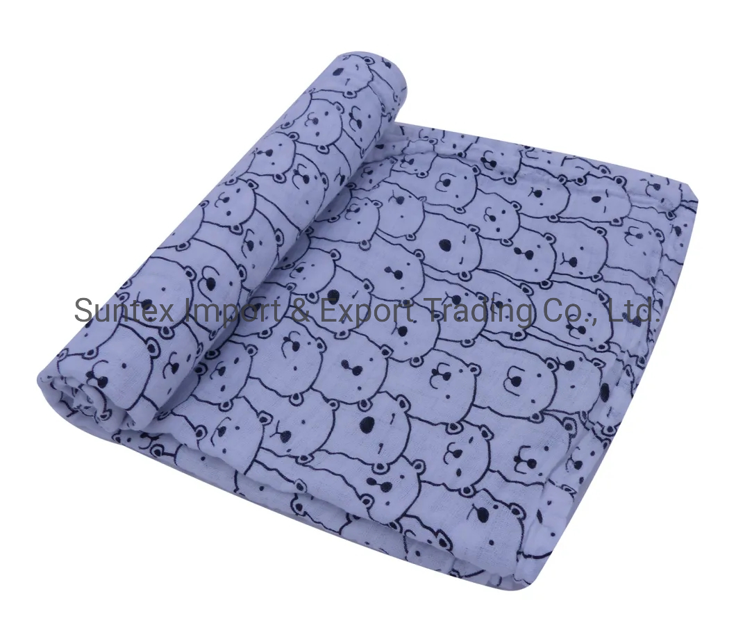 2 Layers Baby Muslin Bamboo Swaddle Blanket