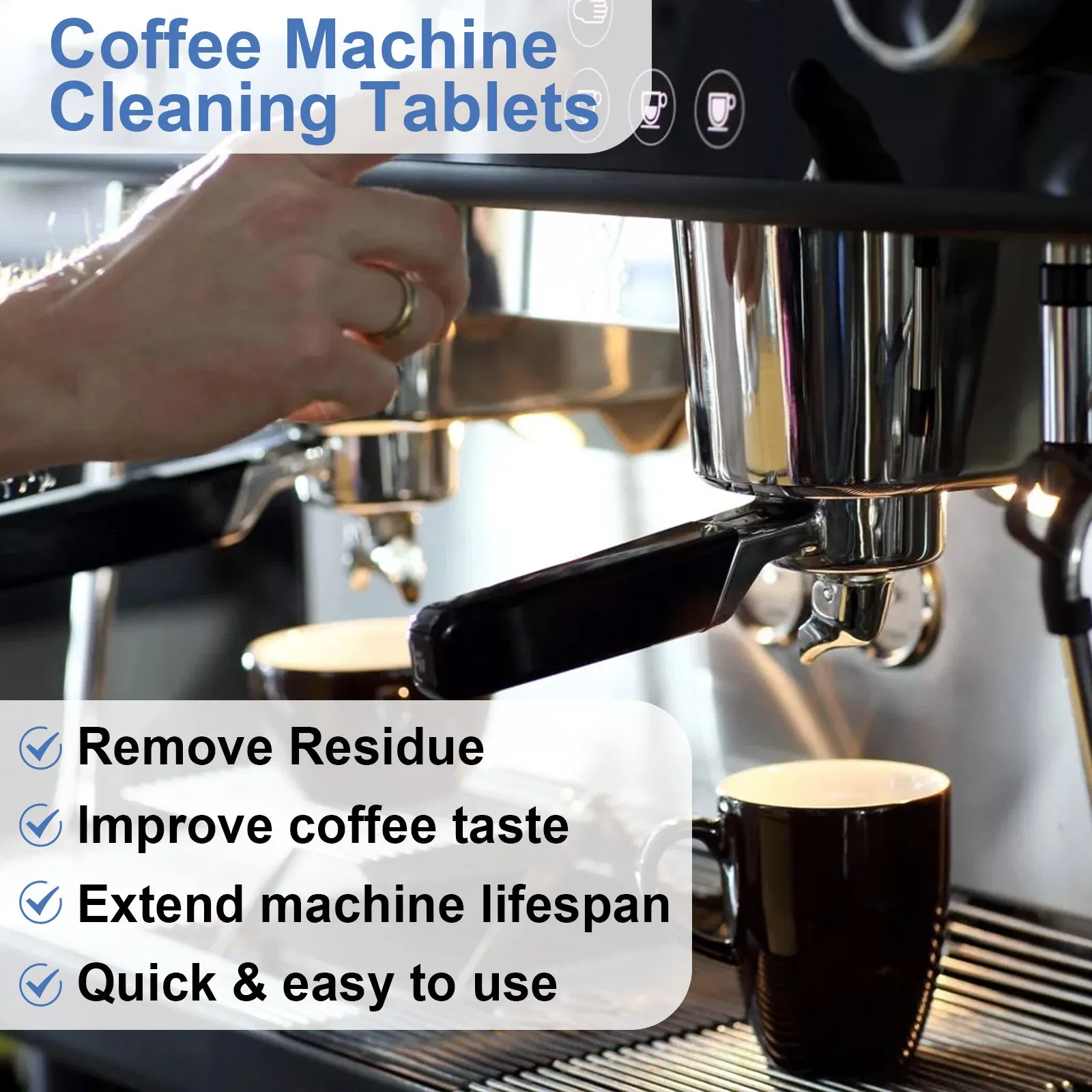 Odor-Free Coffee Machine Cleaning Tablets - Fresh Taste Every Time