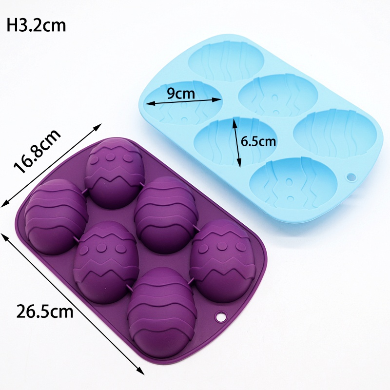 10-Cavity Easter Egg Silicone Chocolate Candy Mold