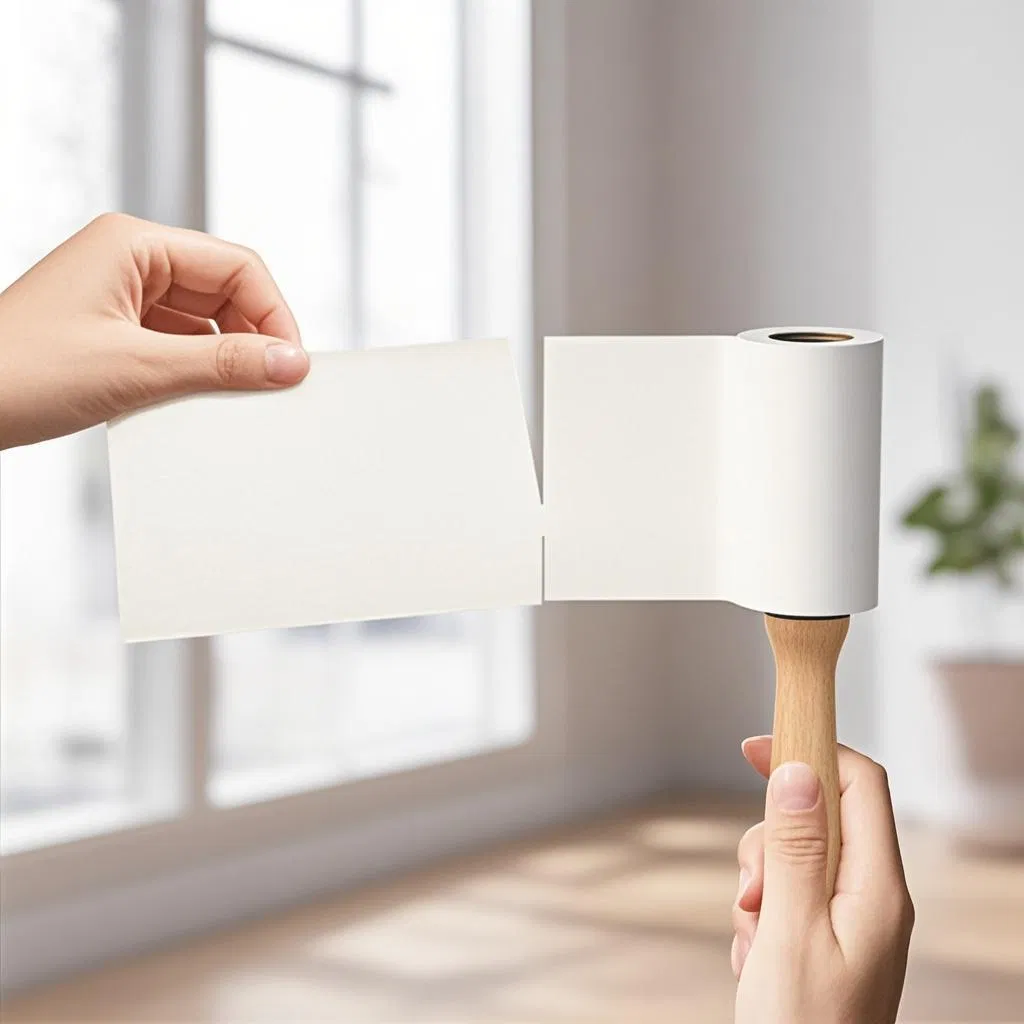 Extra Sticky Lint Cleaner Dust and Lint Remover Pet Hair Roller with Wood Handle Extra Sticky for Cleaning Wholesale