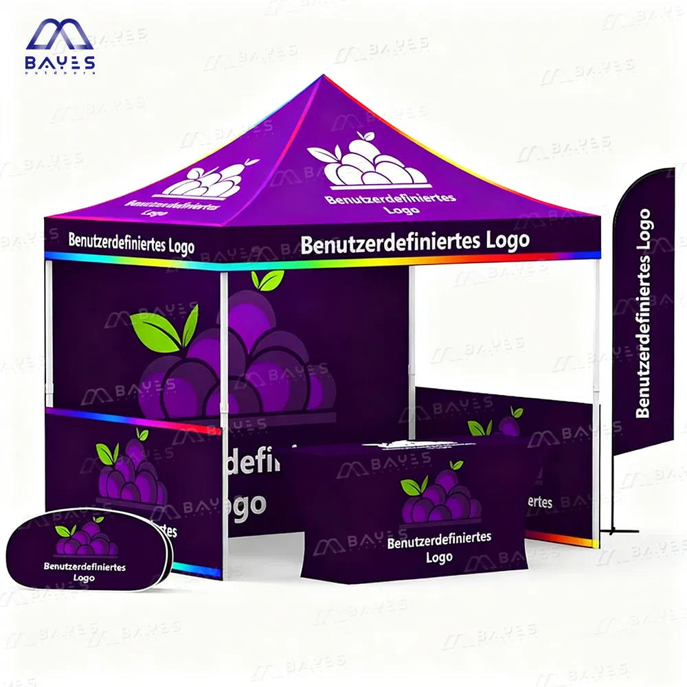 Custom 3X3 4X4 Easy up Event Canopy Foldable Aluminium Frame Tent