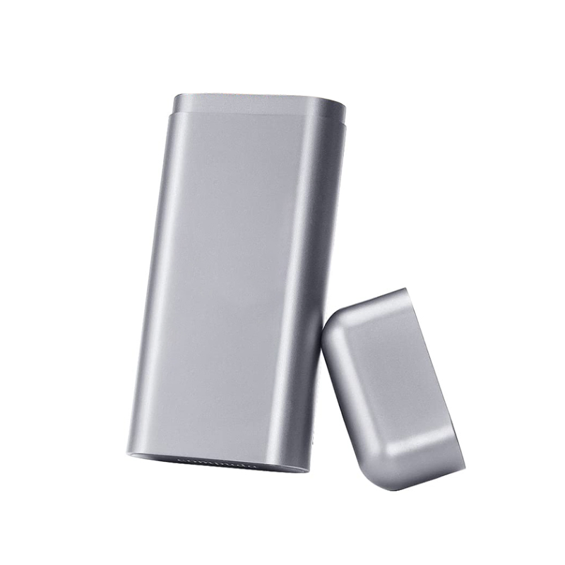 Silver Cigar Case, Aluminum Travel Cigar Humidors Holder Tube
