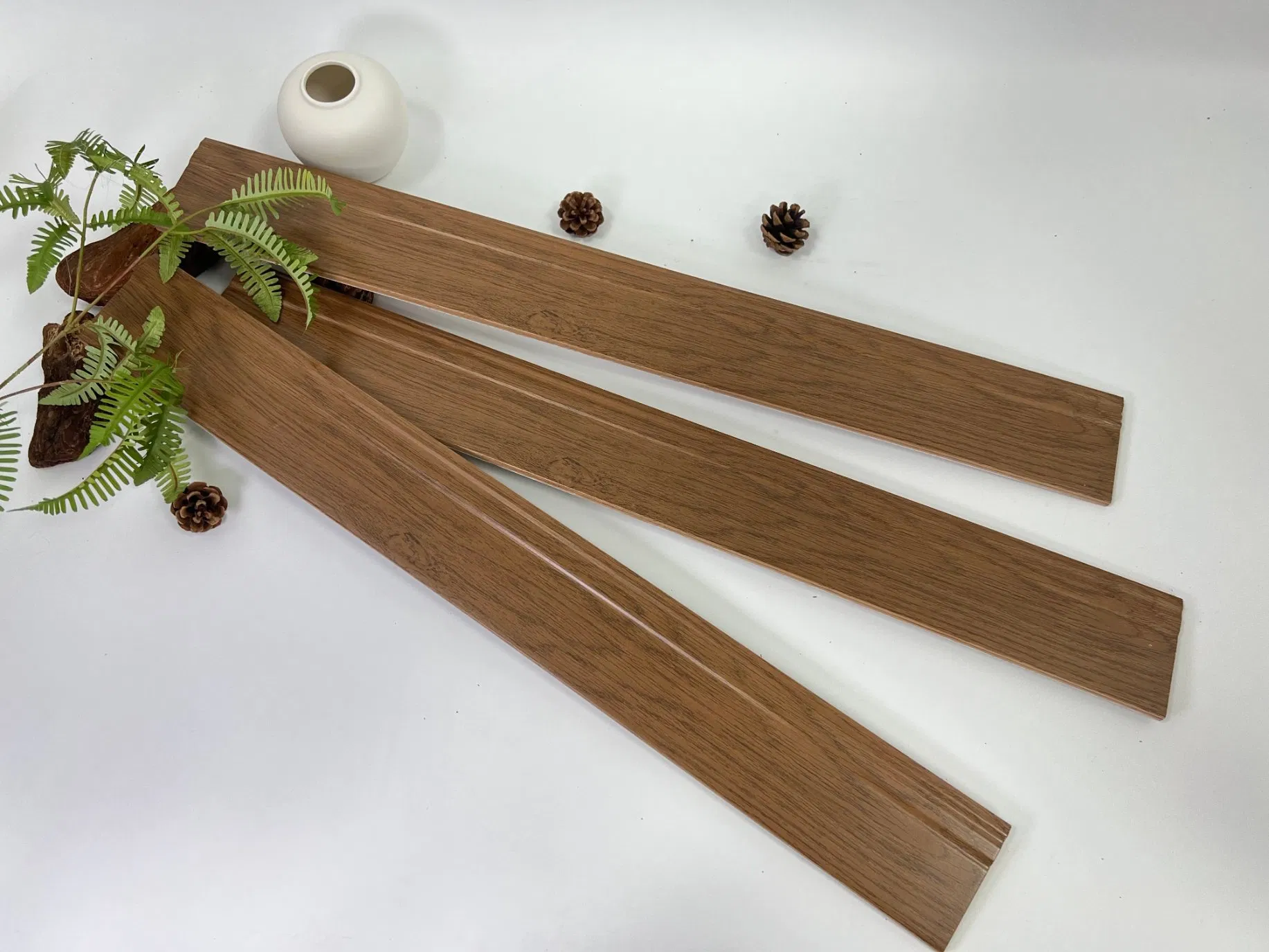 Wood Look Flooring Baseboard Ceramic Tile Skirting Board for Indoor Decorative