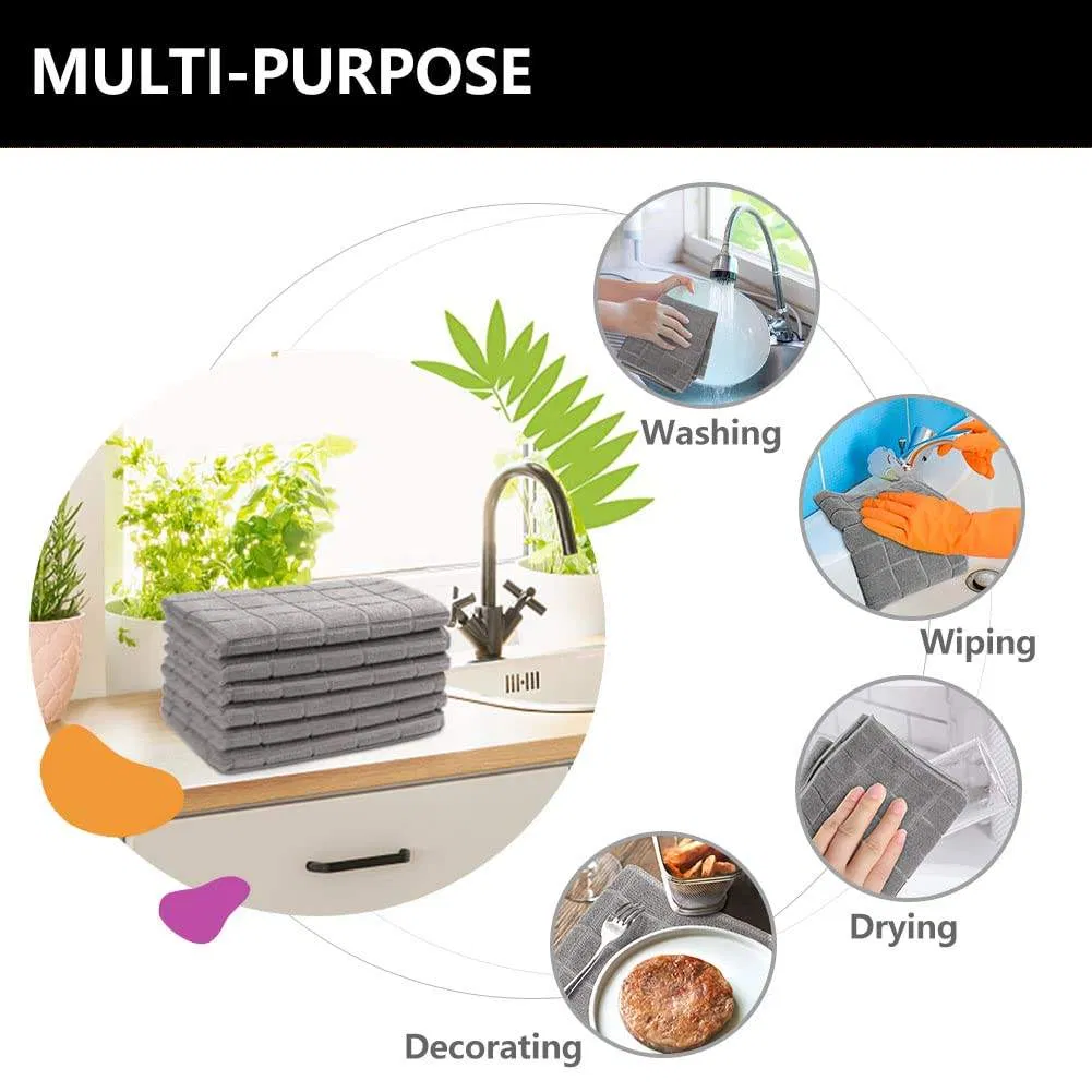 Soft and Super Absorbent Microfiber Dish Towels Microfiber Cleaning Cloth Microfiber Drying Towel