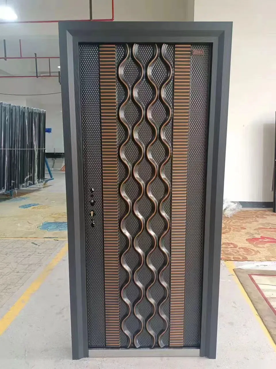 Italian Design Cast Copper Doors for Interior Steel Security Iron Metal Door Nigeria Best Selling 3FT 4FT