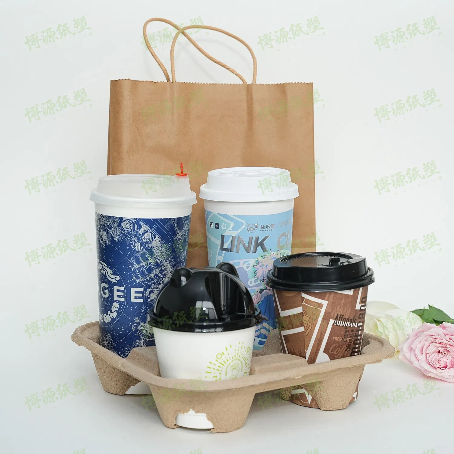 Бумажные чашки для чая и кофе, 2.5-24 унции