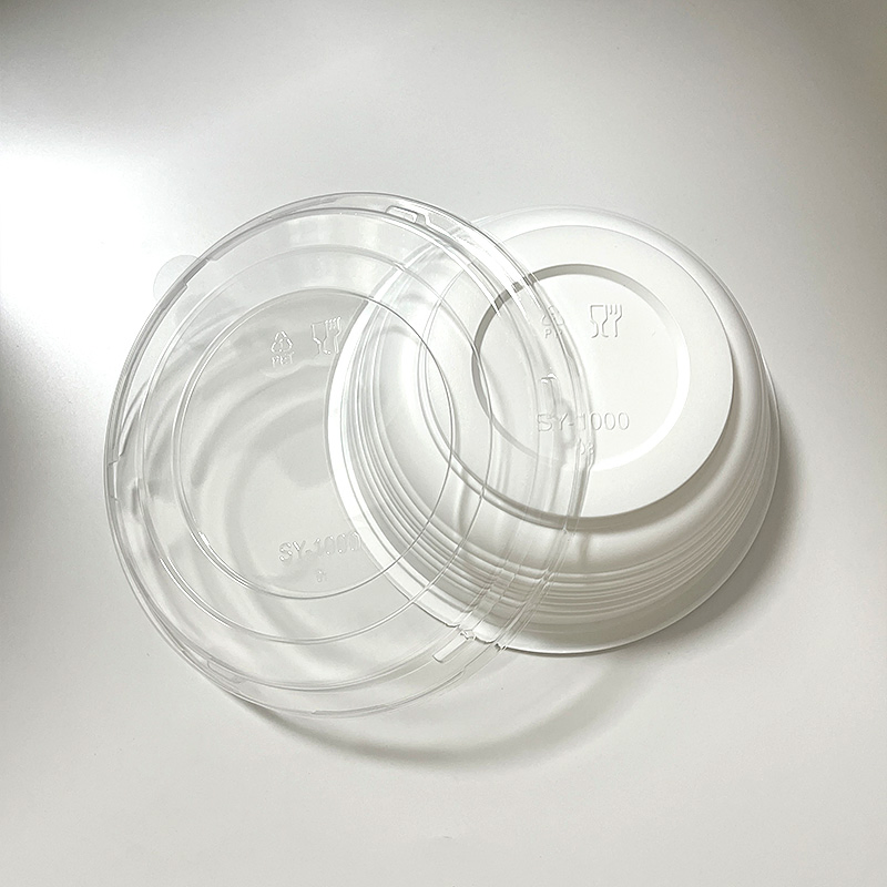 Food Grade PP Bowl with Clear Lid Black Base Box for Takeout