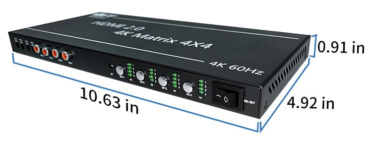 Коммутатор HDMI 4x4 4K 60 Гц с пультом