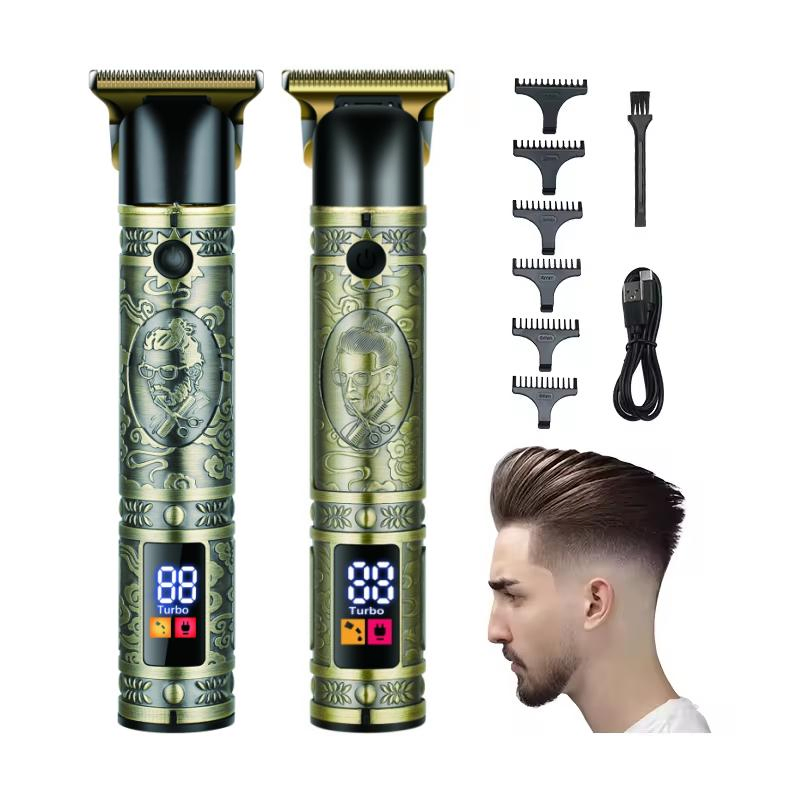 Electric Metal Body Wireless Hair Clipper Rechargeable Beard Trimmer