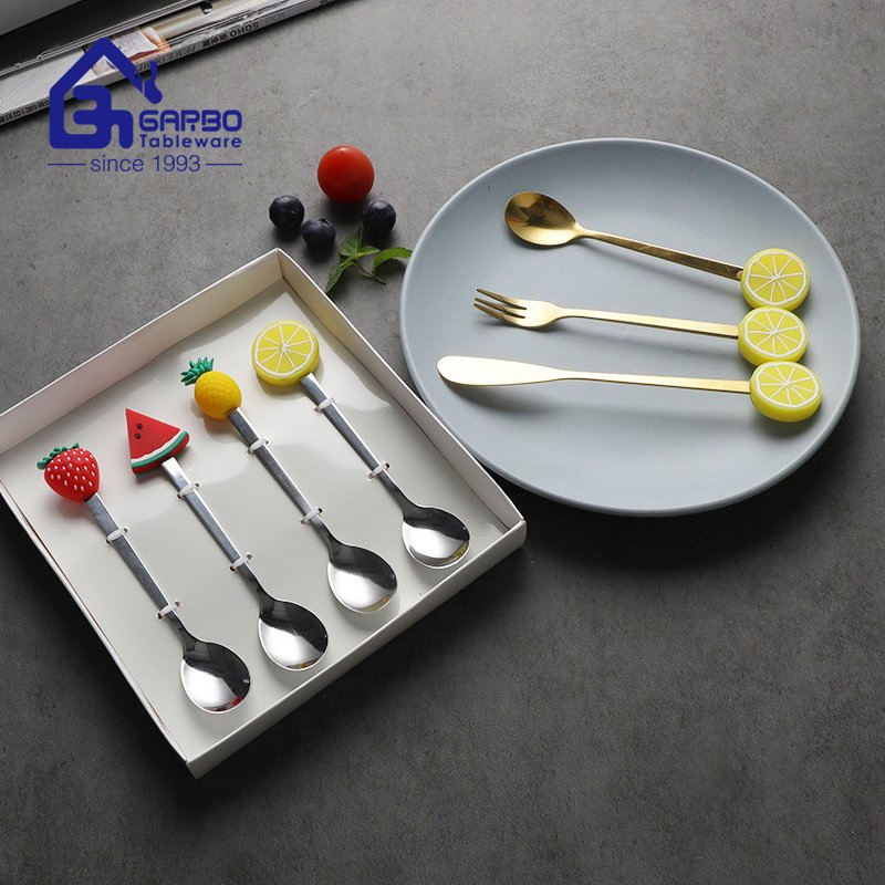 Watermelon Lemon Pineapple Strawberry Shape Fork and Spoon Set