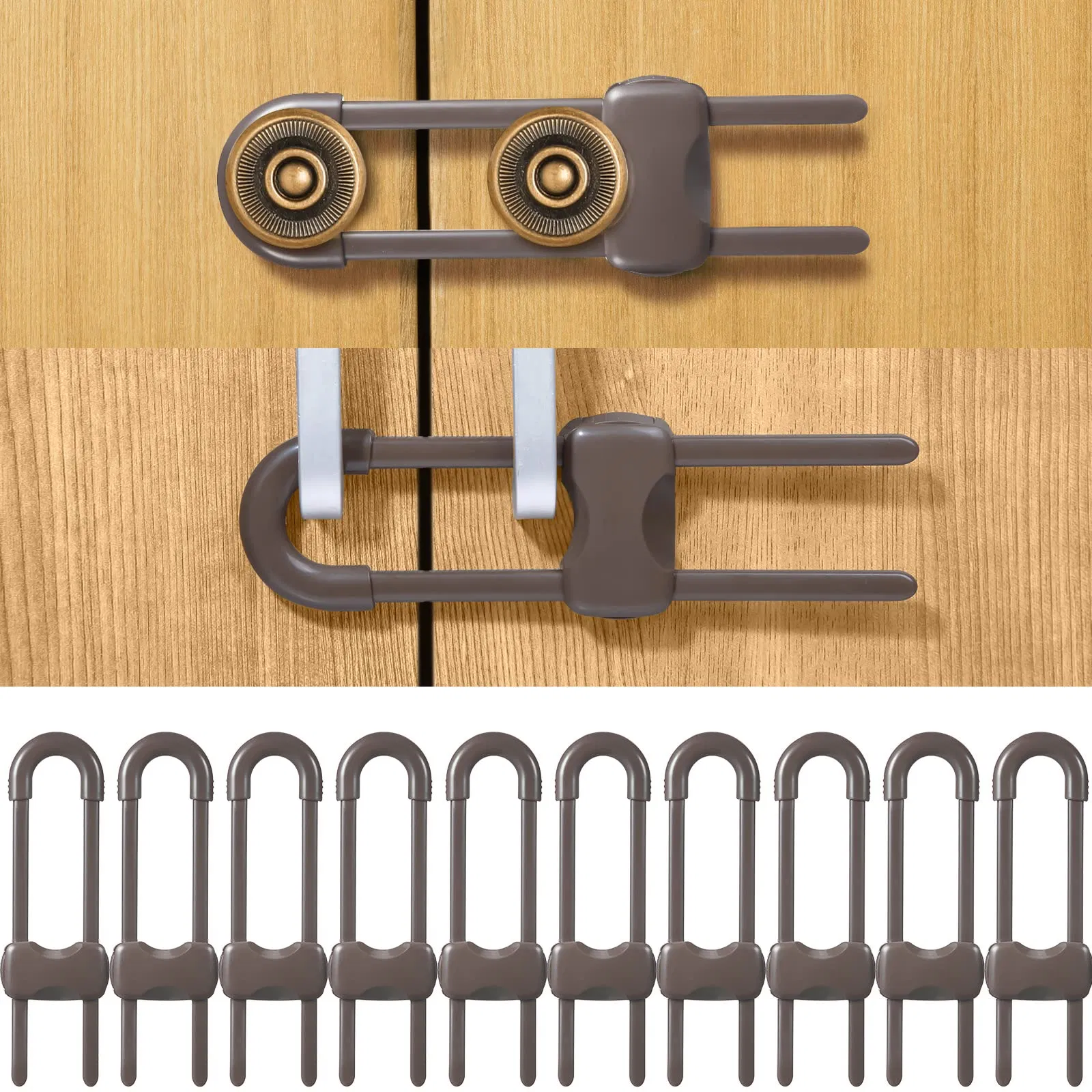 U Shape Proofing Drawers Safety Baby Safety Locks Childproof Latch Cabinet Locks