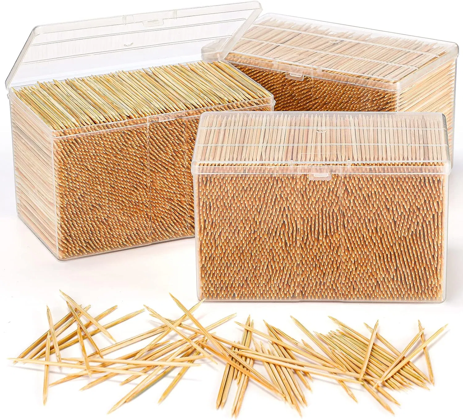 Heart-Shaped Bamboo Cocktail Toothpicks for Cakes and Desserts