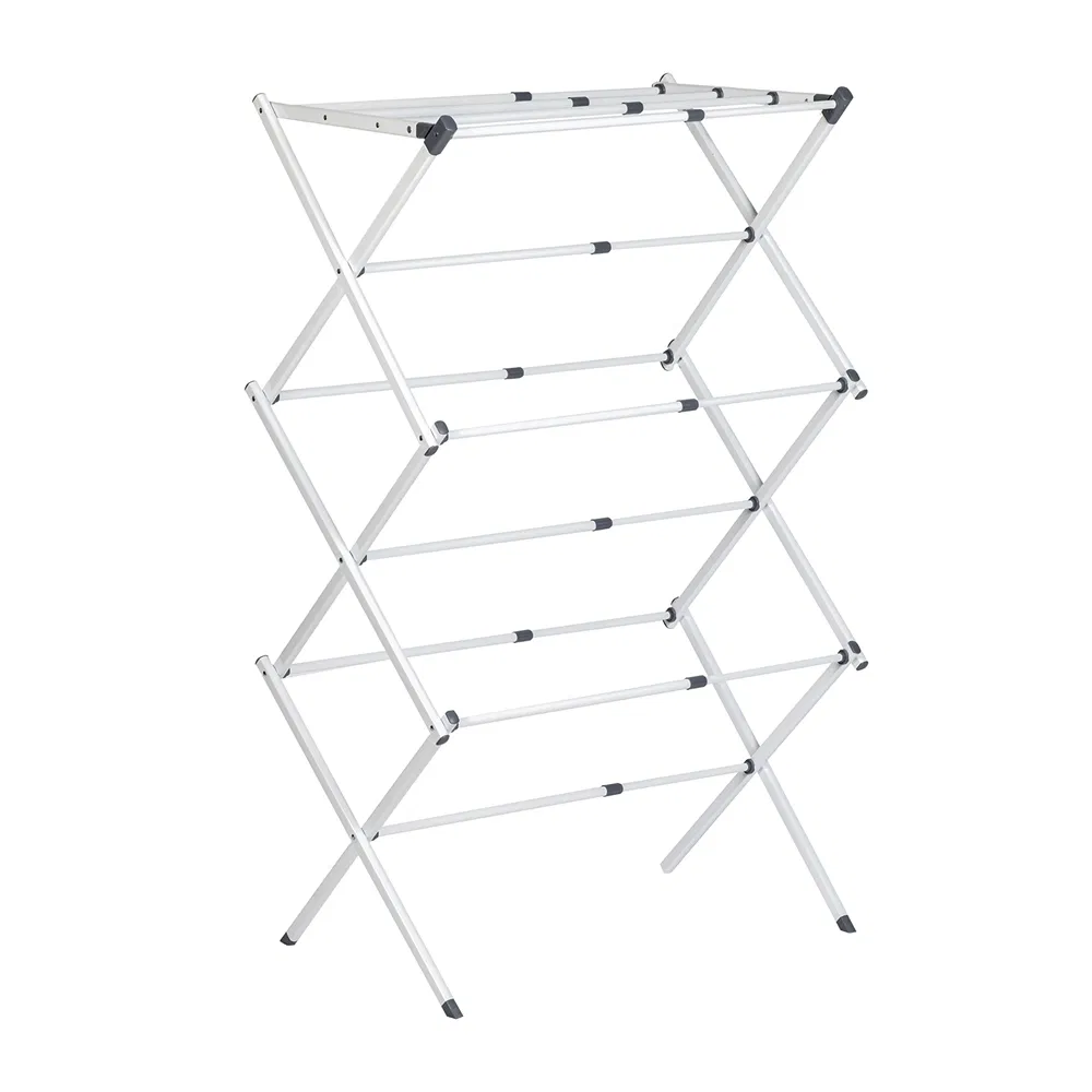 X-Shape Folding Laundry Rack Rustproof Clothes Rack for Indoor Use
