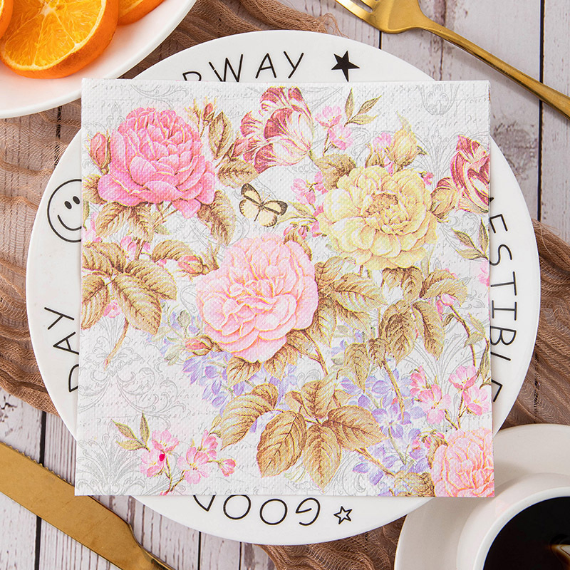 Luxurious Smooth Linen Feel Soft Multi Ply Paper Printing Napkin Paper