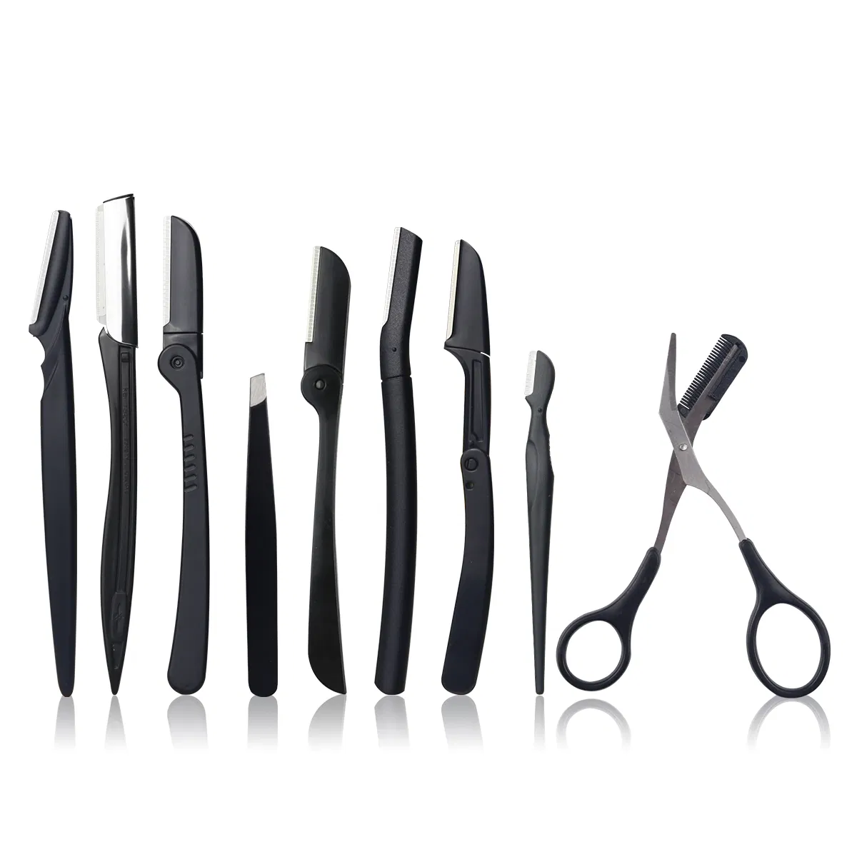 Ultimate Precision Stainless Steel Eyebrow Grooming Kit for Flawless Shaping