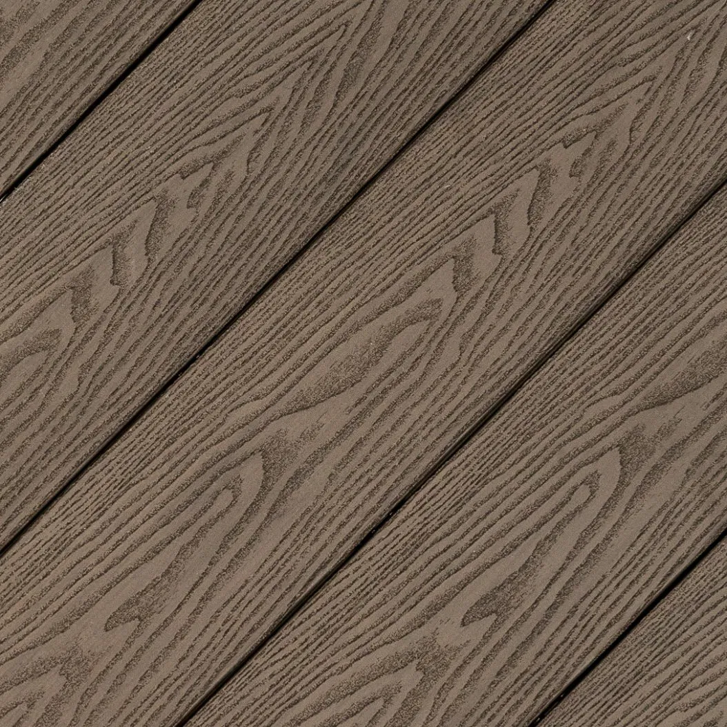 3D Embossed Wood Grain Wind Resistant Waterproof Anti-UV Wood Plastic Composite Coextrusion WPC Fence for Outdoor