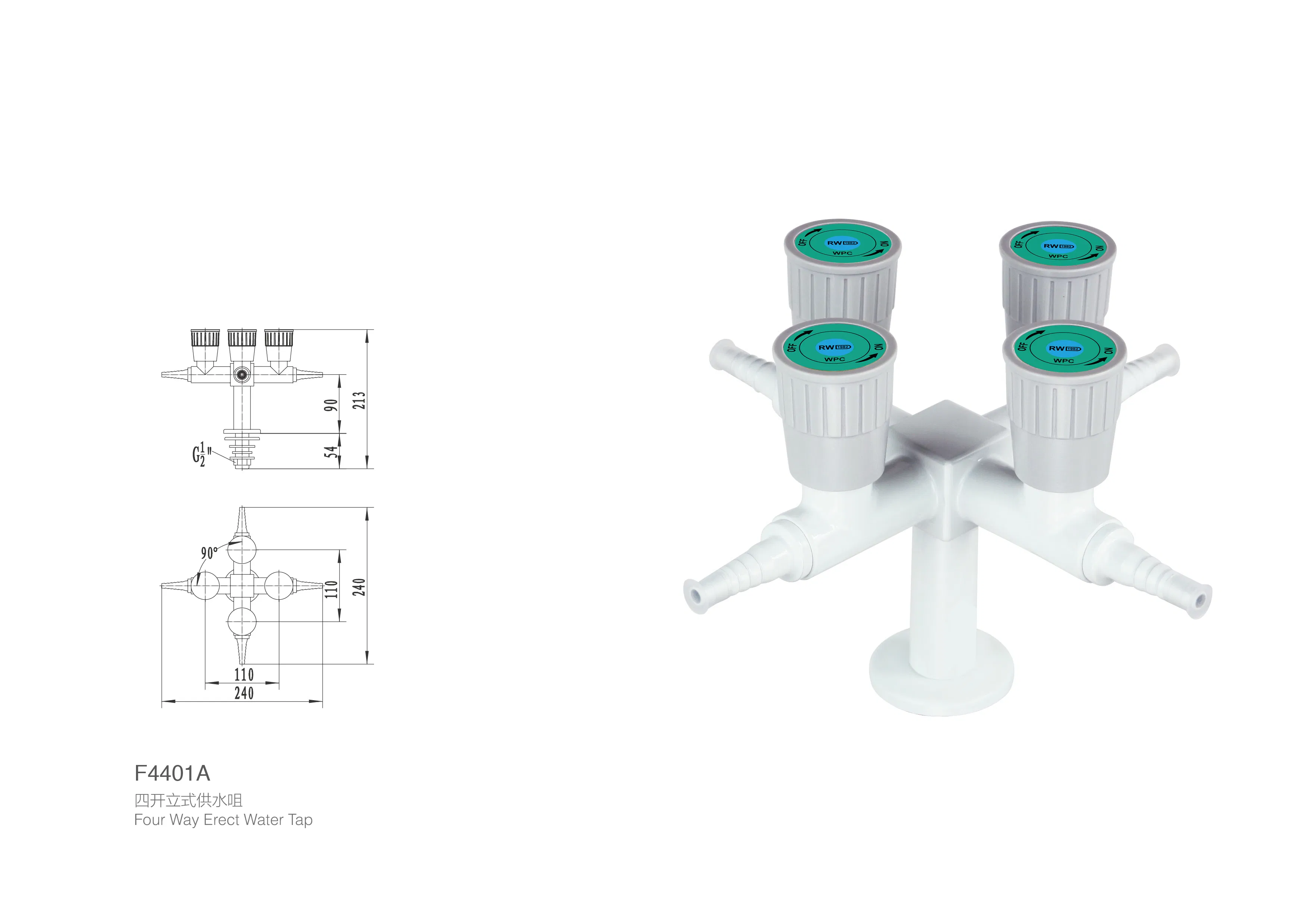 Laboratory Water Tap for Benches and Workstations