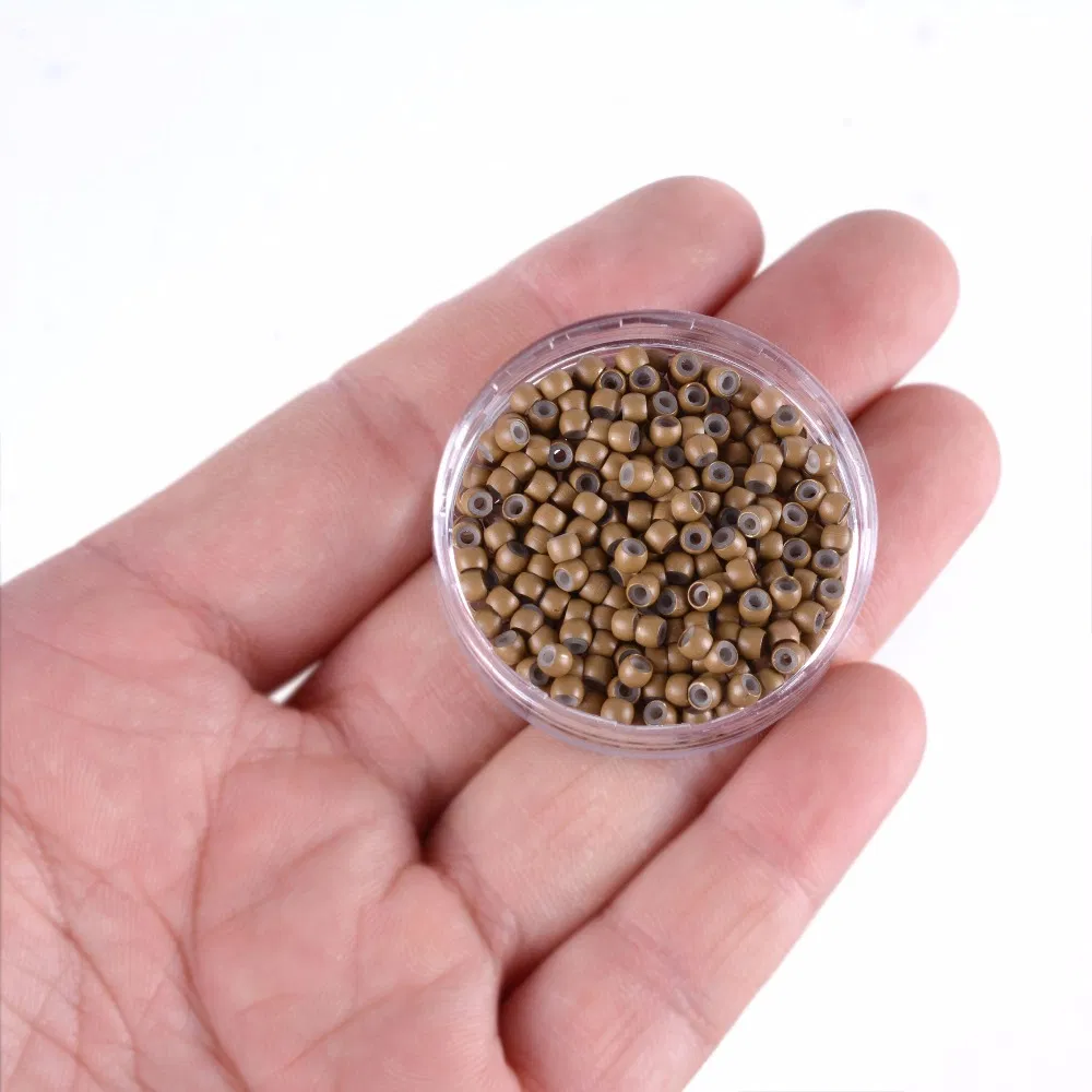 Нано-кольца для наращивания волос 3.0 мм, силиконовые, медные