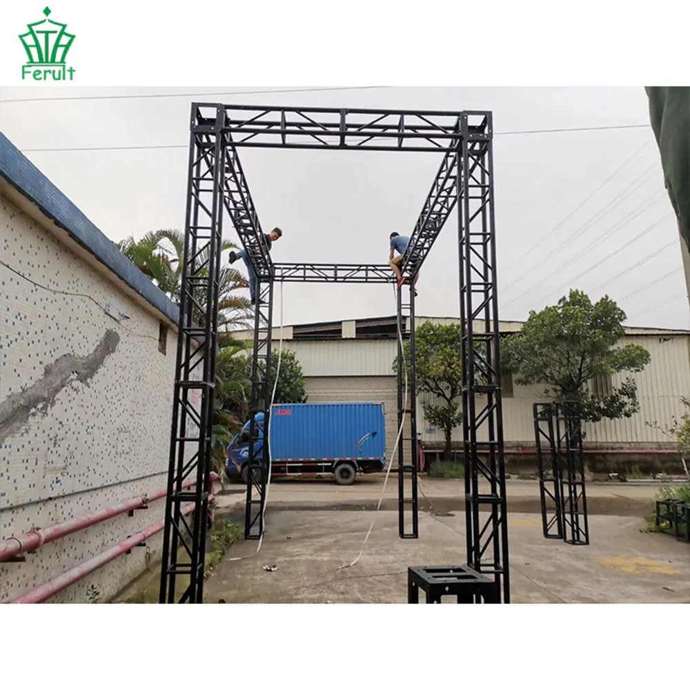 Concert Performance Exhibition Trade Show Stage Bolt Lighting Square Equipment Black Shelf 2m X 4m X 7.3m High Spigot Aluminum Truss